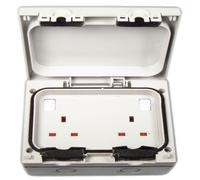 Dencon Outdoor Switch Socket (UK Plug) in White Dencon White