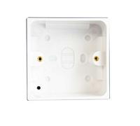 Dencon Premium 1-Gang Pattress Box With Earth - 45mm For Reliable Electrical Installations