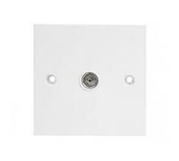 Dencon Single Flush Coax Tv Socket White Multi Colour (One Size)