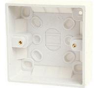Dencon Single Gang Box With Earth White (S)