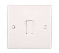 Dencon Slimline 10A 2way Switch to BS3676 3 Gang in White Dencon White