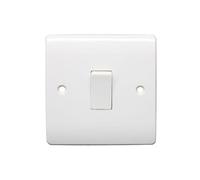 Dencon Slimline Light Switch in White Dencon White