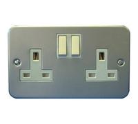 Dencon Switched Socket Silver (One Size)