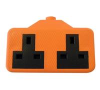 Dencon Trailing Socket 13A 2-Gang Orange