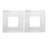 Dencon White Finger Plates for Flush Wall Switches Pack of 2
