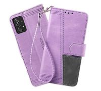 DENDICO Case Compatible with Galaxy A52 4G/5G, Wallet PU Leather Case Cover for Samsung Galaxy A52 4G/5G, Magnetic Shockproof Flip Case, Purple