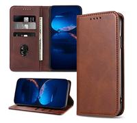 DENDICO Case for Huawei Mate 20 Lite, Classic PU Leather Magnetic Wallet Case, Flip Folio Protective Phone Cover Compatible with Huawei Mate 20 Lite, Brown