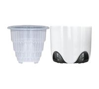 Dendrobium Orchid Pot - Double Layer Decorative Planting, Abs Vented Plant Container, Flower Pot With Deep Trays With Simple Replanting Design | Plant Care Solution For Indoor Orchid Growing