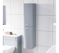 Dene Matte Grey 1400mm Bathroom Wall Hung Cabinet Storage Tallboy Unit