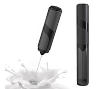 DENENTT Handheld Milk Frother with Cover- 15-Second Silent Drink Mixer, Travel-Ready with ABS Sleeve, Battery-Powered for Coffee, Matcha & Shakes