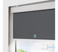 DENFOON Solar Electric RollerBlind Thermal Tubular Motor Smart Blind with Remote Control Blackout Compatible with Easyfix Klemmfix