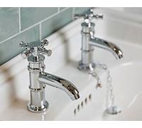 Denford Traditional Basin Taps (Pair) - Solid Brass
