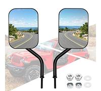 Denforste Mirrors Doors Off Compatible with Jeep Wrangler JK CJ JL & Unlimited - Door Hinge Side Mirrors for Jeep - 2 Pack 5.5 x 7.5 inches Side Rear View Mirrors for Doors Off Driving
