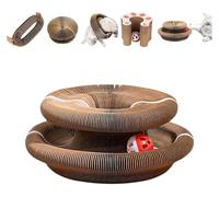 DengFen AngloCrate Kitty Curls Foldable Accordion Cat Scratching Board - Magic Organ Interactive Scratching Mat Toy for Indoor Cats(1PCS)