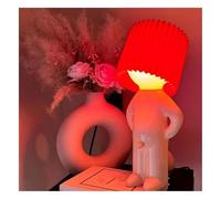 DengFen Humble Mike Naughty Lamp Lamp, Little Shy Man Creative Light, Creative Night Light, Adult White Elephant Gift, Valentine's Day Gift for Him and Her(Red)