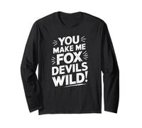 denglisch saying fox make me foxdevilsiwild! funny german Long Sleeve T-Shirt
