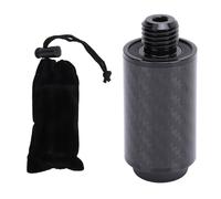 DENGPAO 2 Inch Pool Cue Extension, Carbon Fibre Billiard Cue Extender with Bumper for Universal Cue, Lightweight Durable Cue Stick Extension to Improve Control and Balance