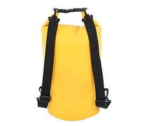 DENGPAO 20L Dry Bag Waterproof PVC Mesh Cloth Collapsible Lightweight Yellow Dry Bag with Removable Shoulder Straps for Boating Swimming Kayaking Beach Camping Outdoor
