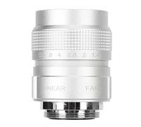 DENGPAO 25mm F1.4 CCTV Lens, C Mount Camera Lens with Manual Aperture Adjustment, Advanced Optics for Clear Efficient Light Conduction, Wide Field of View for Bar Shop Parking House Wareho (Silver)