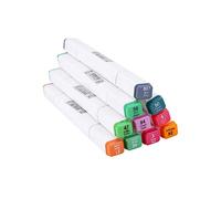DENGPAO 60 Assorted Colors Alcohol Graphic Marker Pen Set, Twin Tip Drawing Pen for Artists, Manga Sketching and Scrapbooking, Broad + Fine Point with - Free Quick - Drying Ink,