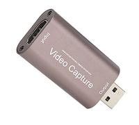 DENGPAO HD Multimedia Interface Video Capture Card, 4K HDMI to USB 3.0 Capture Device for OBS Game Streaming, Plug - and - Play with No External Power for Android macOS