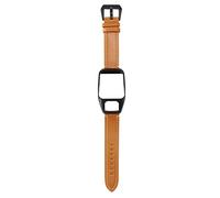 DENGPAO Leather Watch Band Replacement, Quick Release Leather Watch Strap with Stainless Steel Plating Buckle, Retro Wristband for Runner3 and Adventurer, Durable and Easy to (Brown)