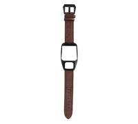 DENGPAO Leather Watch Band Replacement, Quick Release Leather Watch Strap with Stainless Steel Plating Buckle, Retro Wristband for Runner3 and Adventurer, Durable and Easy to (Coffee)