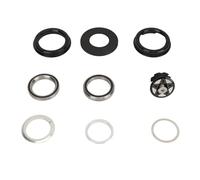 DENGPAO Mountain Bike Headset, Bicycle Front Fork Bowl Set, CNC Processed Aluminum Alloy Headset with Double Sealed Bearings, 49.7mm Conical Tube Frame Compatible for 28.6mm Standard Strai