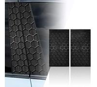 dengshao 2x Car B Pillar Decal For Ford Ranger T9 Raptor Wildtrak XLT 2023 2024, Honeycomb Waterproof Stickers Car Window B-pillar Center Pillar Trim Strips Sticker,Bla-ck
