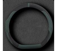 dengshao Car Steering Wheel Cover for Leapmotor T03, Suede Steering Wheel Protector Cover Car Accessory Sports Style Wheel Cover,Black-Green-D shape