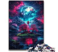Dengta Under The Blood Moon Jigsaw Puzzles for Adults 1000 Piece Puzzle,Family Game Stress Reliever Difficult Challenge Artists Collection,Fine Art (38x26cm)