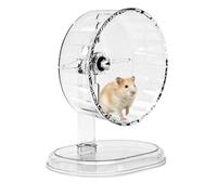 Dengthrive 18cm Silent Hamster Wheel Syrian Large Hamster Wheel Acrylic | Transparent Dwarf Hamster Wheel with Double Bearings Simulate Natural Runnin for Dwarf Syrian Hamsters Gerbil Chinchilla
