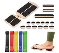 Dengthrive Ankle Balance Board: Sidekick Axis Board with 12 Hemispheres and 5 Adjustable Bands Balance Training Posture Corrector for Sprain Stability Exercises