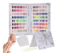 Dengthrive Nail Display Book 160 Colors Nail Art Colour Chart Nail Book