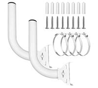 Dengthrive Universal Wireless Bridge Bracket Mount: 2 Pack Stainless Steel Outdoor Surveillance Wall-Mount Bracket for J Pole Antenna, Security Camera, and AP Access Point