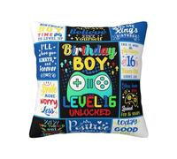 dengtian 16 Year Old Boy Gifts, 16th Birthday Gifts for Boys, 16th Birthday Decorations for Boys, Sweet 16 Party Decorations Boy Throw Pillow Cover 18x18 Inch