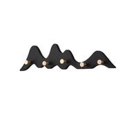 DengxiaoqingOZ Wall-Mounted Coat Rack Solid Wood Clothes Hook, Entrance, Foyer Hanger Bedroom, Creative Wall Mounted Rack, Hat Hooks for Clothes, Hats(Black)