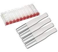 Denicotea Brand, Silver Material, White & Silver Color, Cigarette Holders (4 pack), Regular Size, 77mm Length, Original Design