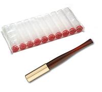 Denicotea Cigarette Holder-Lady Tortoise Shell + Silica Gel Standard Filter Pack of 10 in Gift Set-20205, amber, Gold-Coloured, Klein