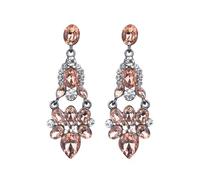 Denifery Wedding Bridal Crystal Rhinestone Earrings Teardrop Dangle Drop Earrings Teardrop Chandelier Earrings for Wedding Prom Bride Bridesmaids, Metal, No Gemstone