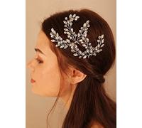 Deniferymakeup Bride Wedding Hair Pins Crystal Bridal Hair Accessories Rhinestone Wedding Hair Pieces for Bride and Bridesmaids (Silver)