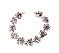 Deniferymakeup Bride Wedding Rhinestone Crystal Hair Vine Handmade Bridal Rhinestones Headband Wedding Hair Accessories for Brides Vintage Headpieces for Women Girl Party Prom Birthday (Rose Gold)
