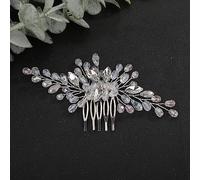 Deniferymakeup Crystal Bride Wedding Hair Comb Hair Accessories with Rhinestone Bridal Side Comb for Bride Women Girls (Silver)