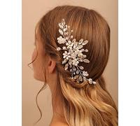 Deniferymakeup Crystal Silver Hair Comb Wedding Bridal Hair Accessories with Rhinestones Handmade Jewelry for Women and Girls