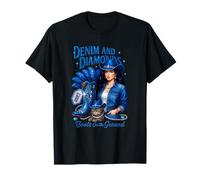 Denim and Diamonds Cowgirls Western Boots On The Ground T-Shirt