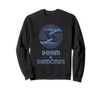 Denim and Diamonds Southern Black Tee Country Concert Party Sweatshirt