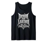 Denim and Leather We All Stand Together Classic Heavy Metal Tank Top