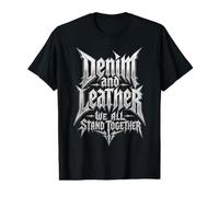 Denim and Leather We All Stand Together Classic Heavy Metal Value Graphic T-Shirt