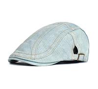 Denim Beret Hat Peaked Cap Adjustable Cotton Newsboy Cap Vintage Cabbie Hats Flat Cap