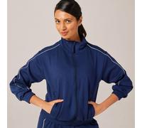 Denim & Co Active Side Stripe Jacket BLACK EXTRA SMALL